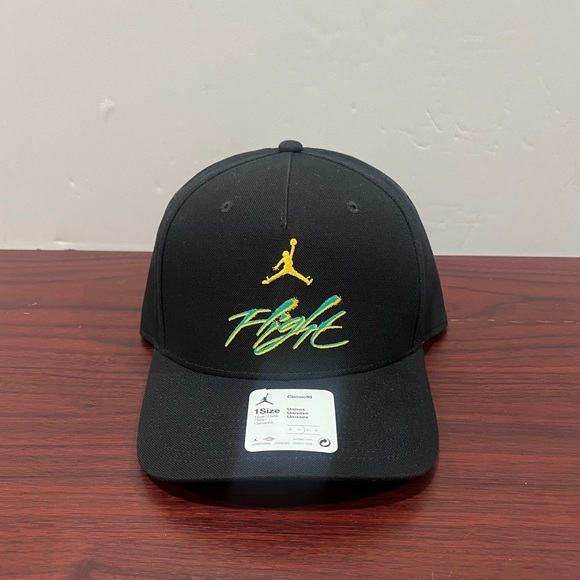 Air Jordan, Classic99 Hat, DV3151 010, Flight, Black, Yellow & Green - Picture 1 of 9